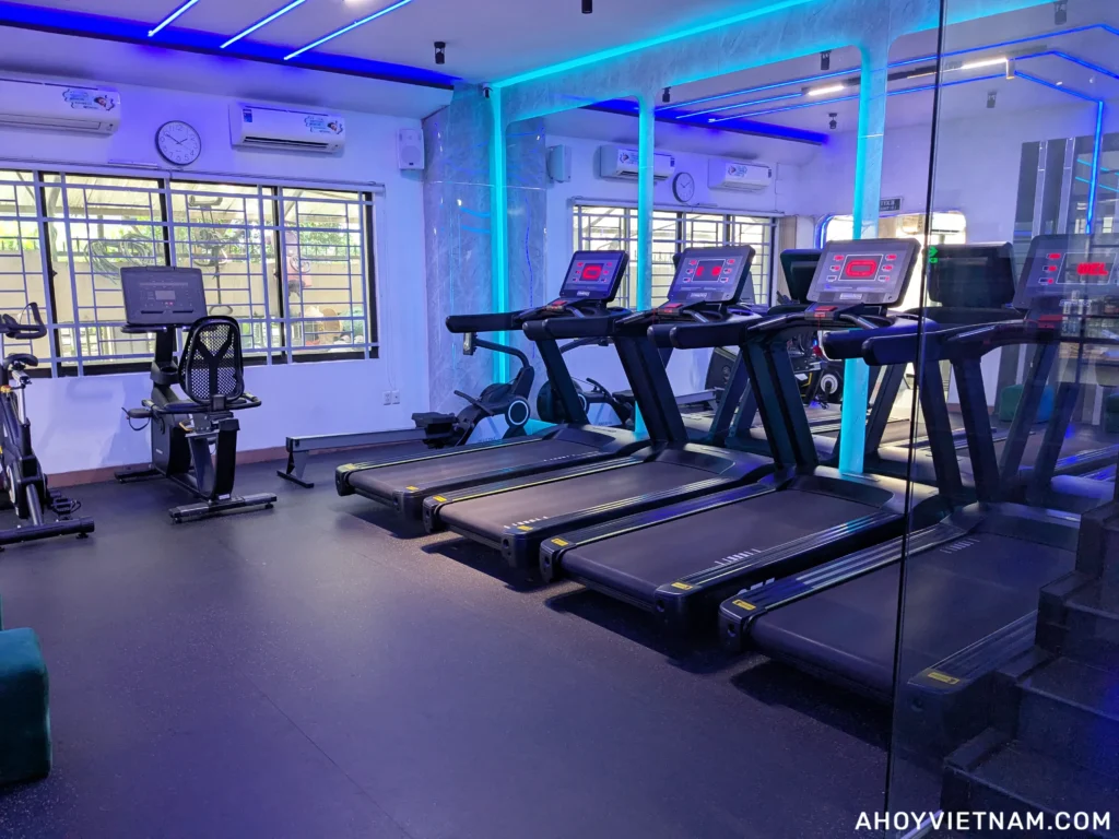 Treadmills inside GYM KAO gym in Thao Dien, Ho Chi Minh City