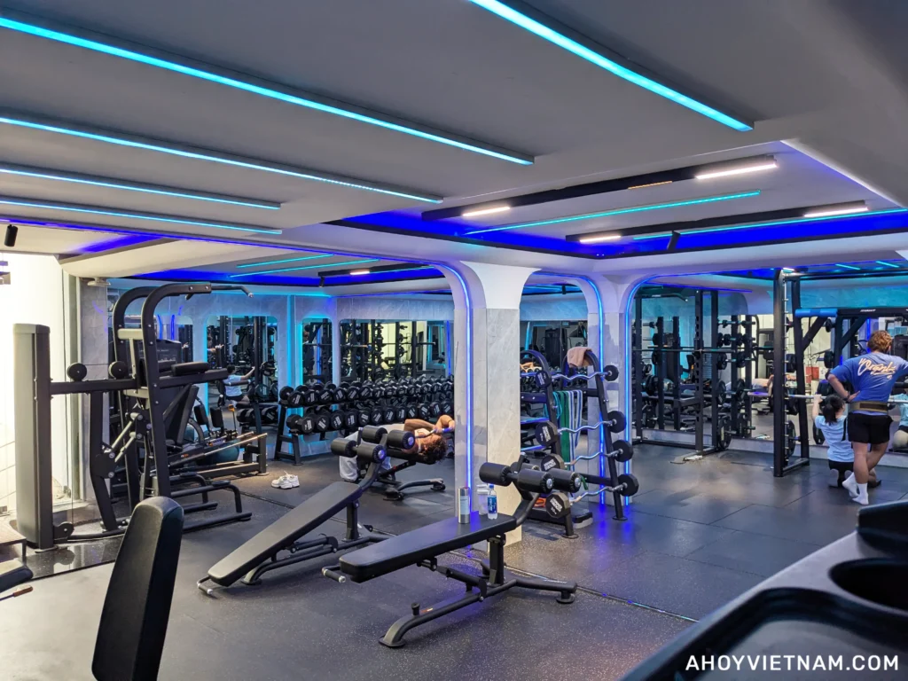 People exercising inside GYM KAO in Ho Chi Minh City