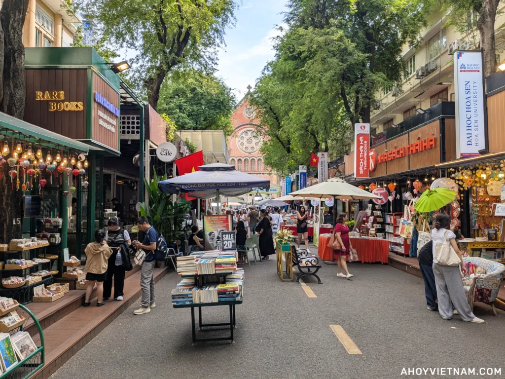Walking down Ho Chi Minh City Book Street