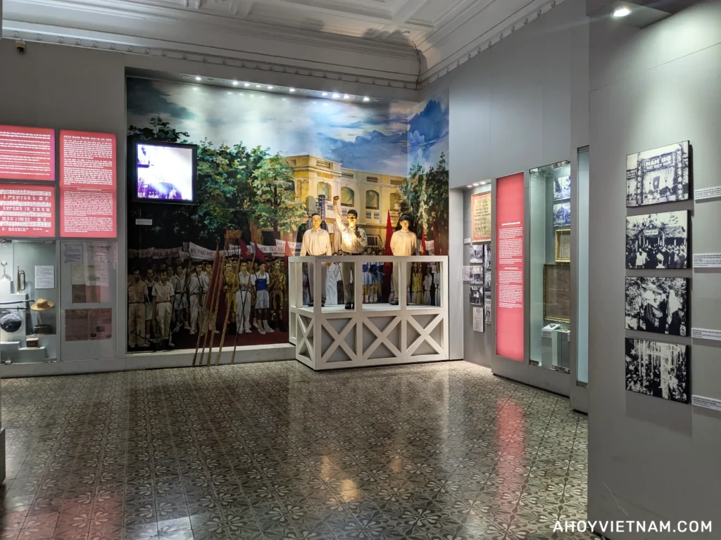 Exhibits inside the Museum of Ho Chi Minh City in Vietnam