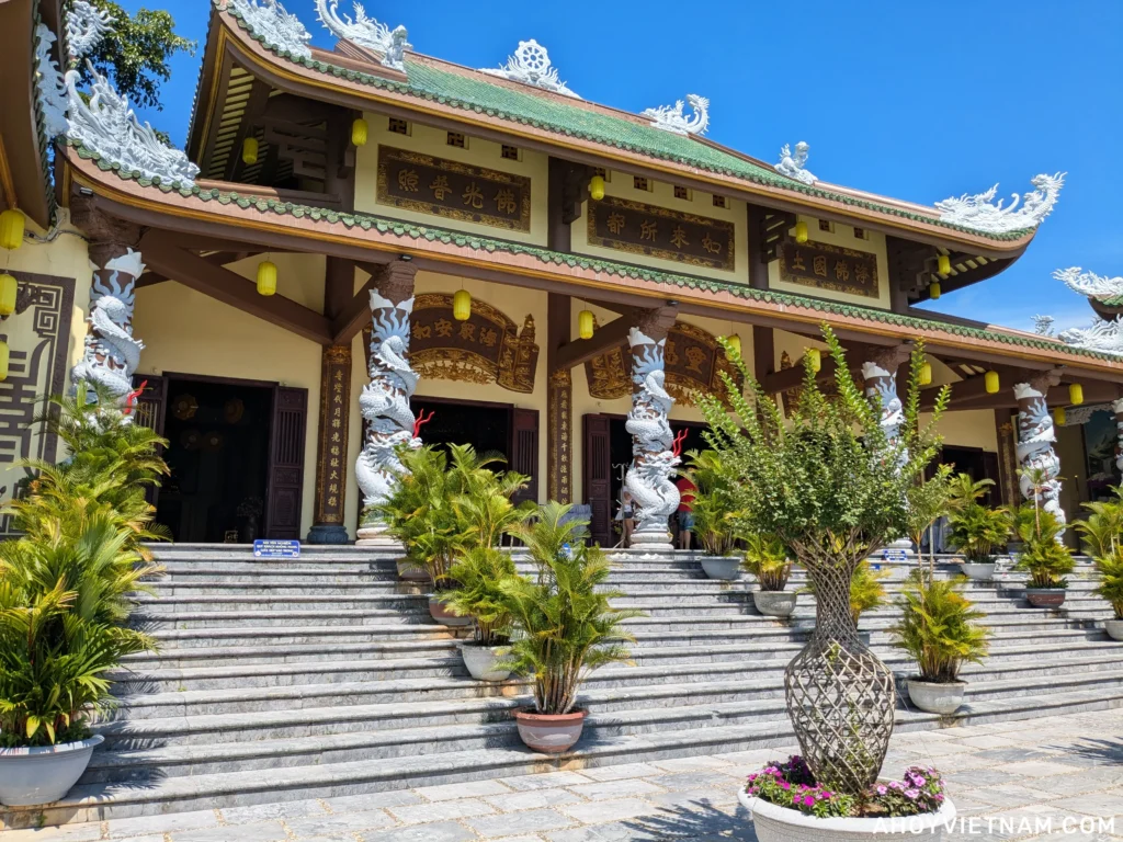 Outside the Main Hall at Linh Ung Pagoda in Da Nang