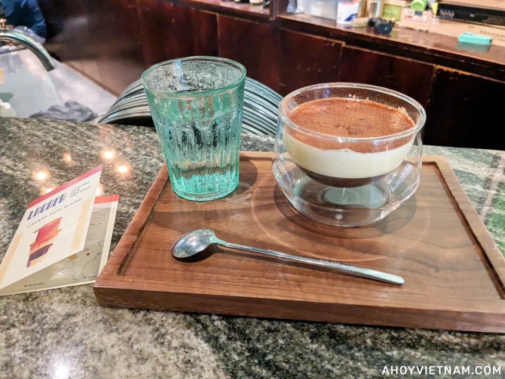 Hot egg coffee from Lacaph Coffee Bar in Ho Chi Minh City
