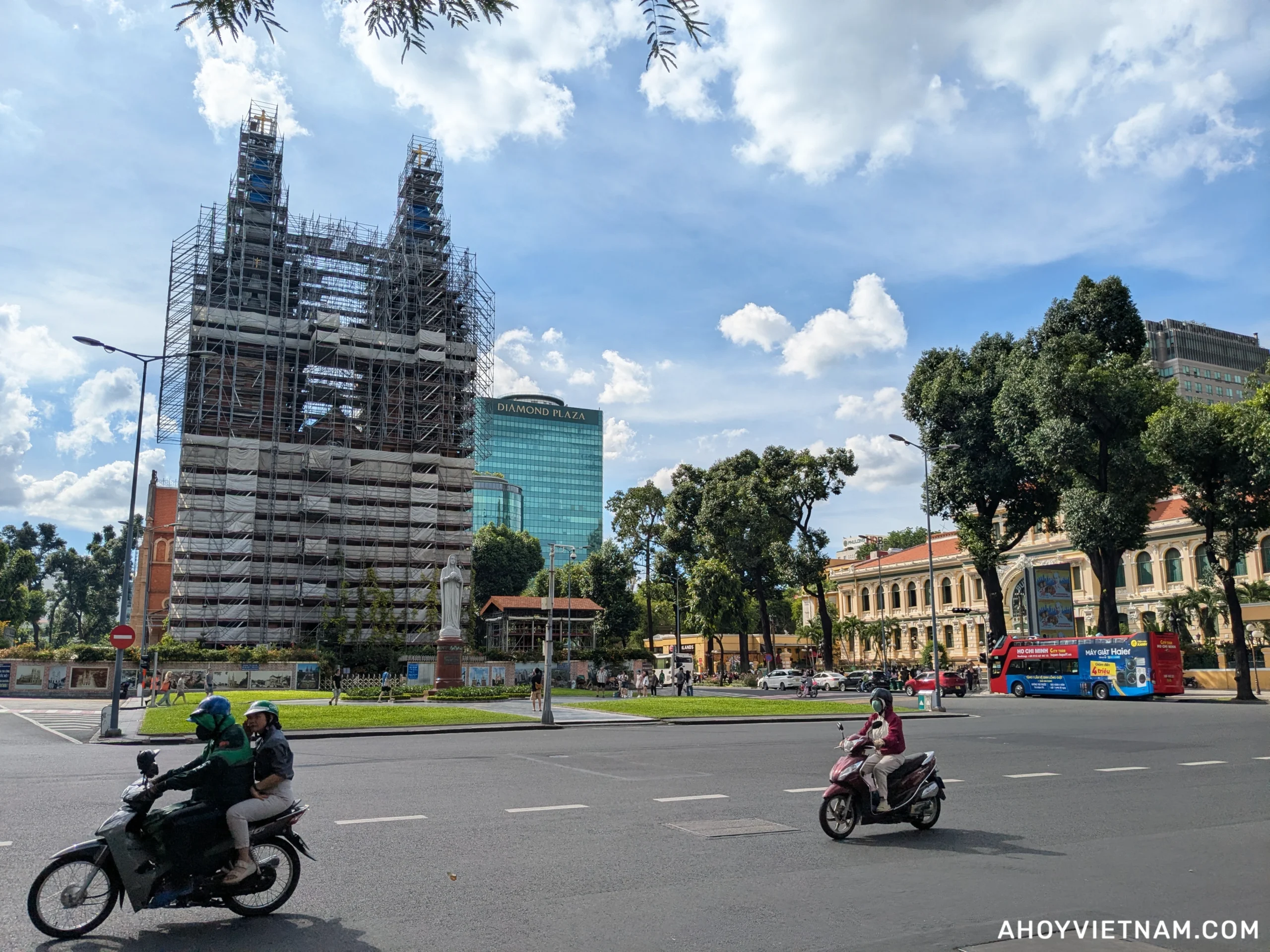 The Notre Dame Cathedral of Saigon and the Saigon Central Post Office in Ho Chi Minh City