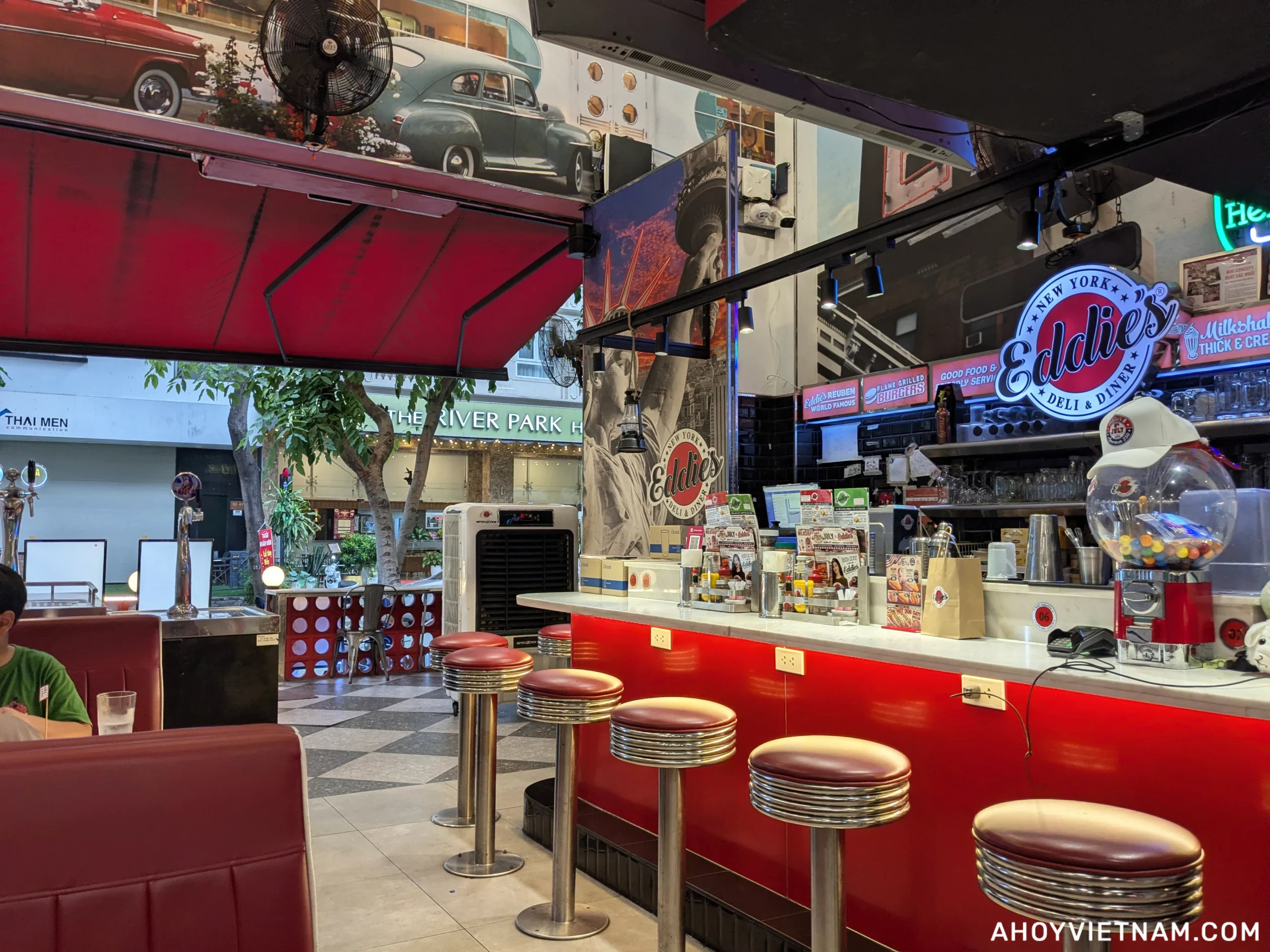 Inside Eddie's Diner in District 7, Ho Chi Minh City