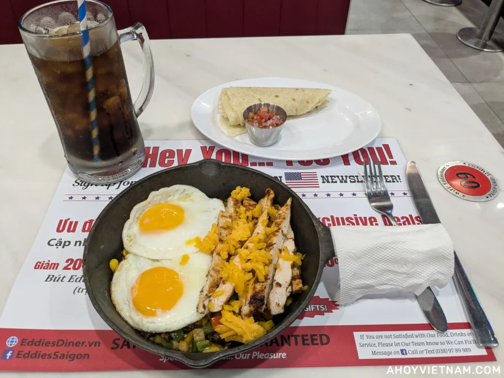 The Tex-Mex Skillet from Eddie's Diner in Ho Chi Minh City