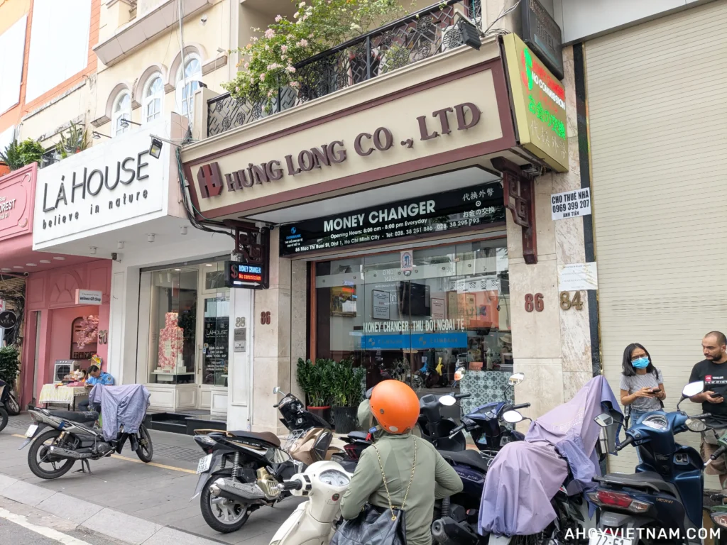 The Hung Long Money Changer in Ho Chi Minh City, Vietnam