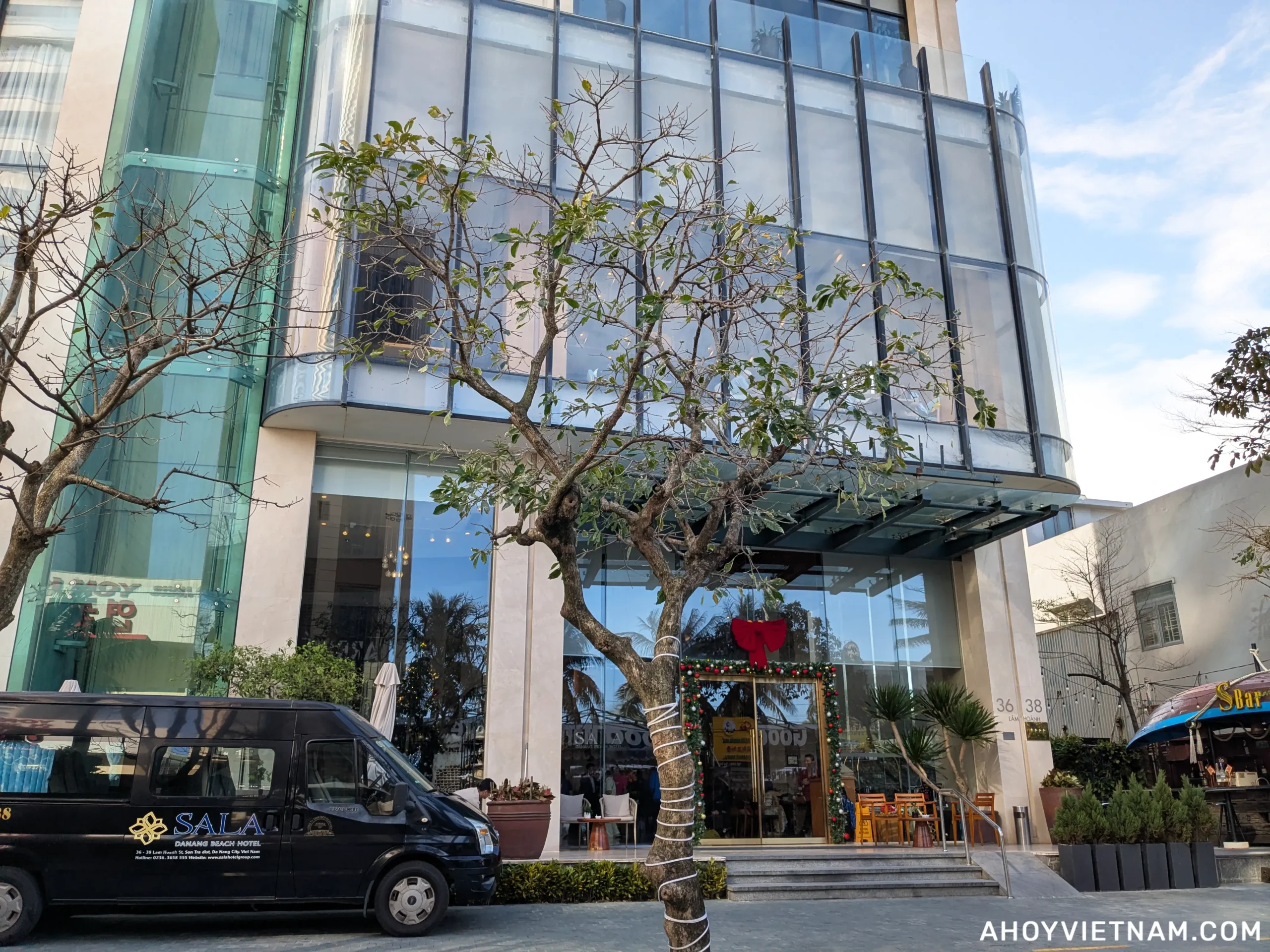 Outside the Sala Danang Beach Hotel in Da Nang, Vietnam