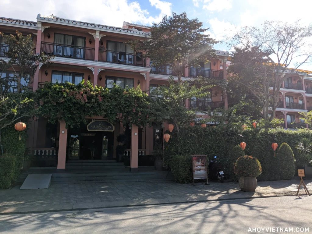 Outside the Allegro Hoi An Hotel.