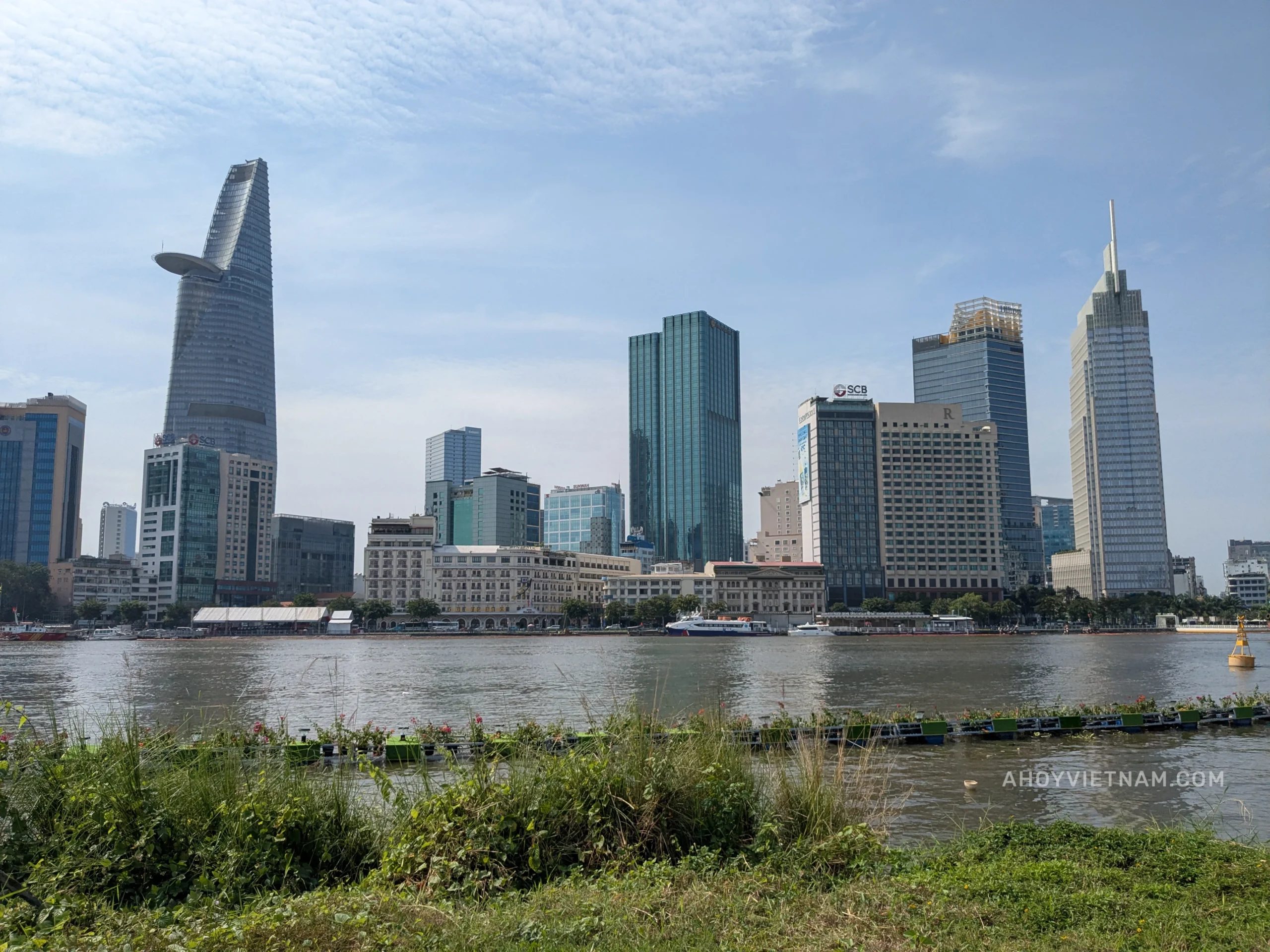 The District 1 skyline, including the Bitexco Financial Tower, in Ho Chi Minh City in January.