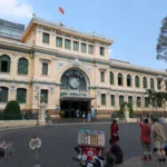 Outside the Saigon Central Post Office in Ho Chi Minh City in February.
