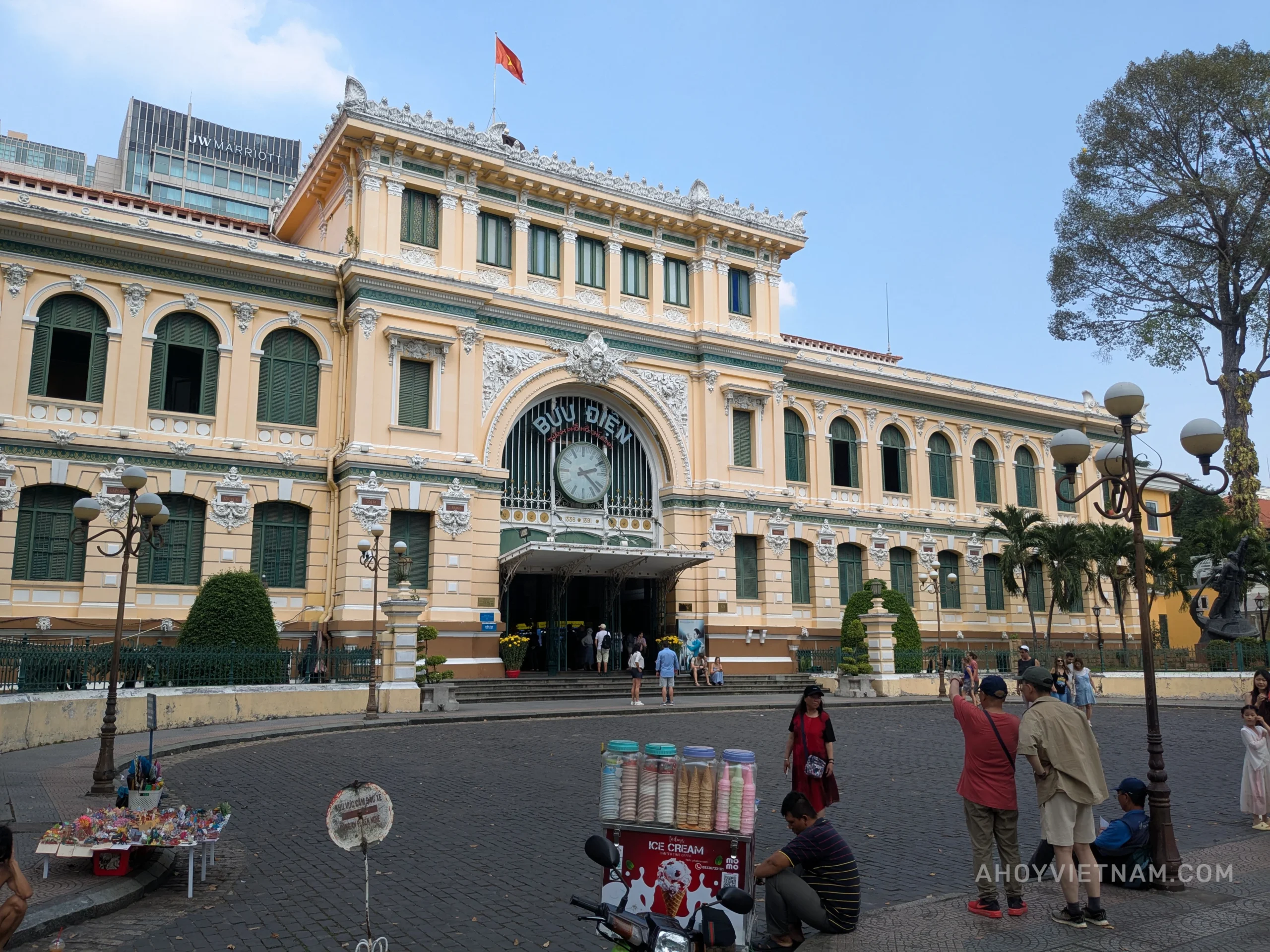 Outside the Saigon Central Post Office in Ho Chi Minh City in February.