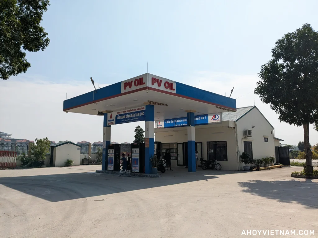 A PV Oil gas station in Ninh Binh, Vietnam