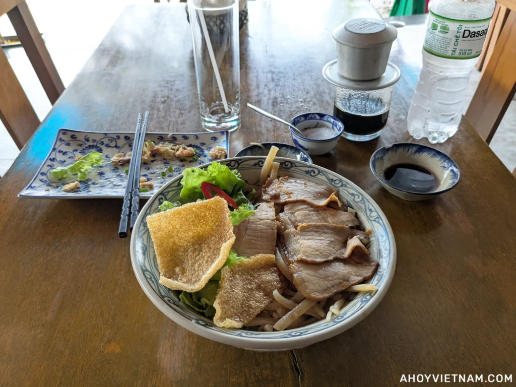 My bowl of cao lau from Orivy Restaurant in Hoi An, Vietnam