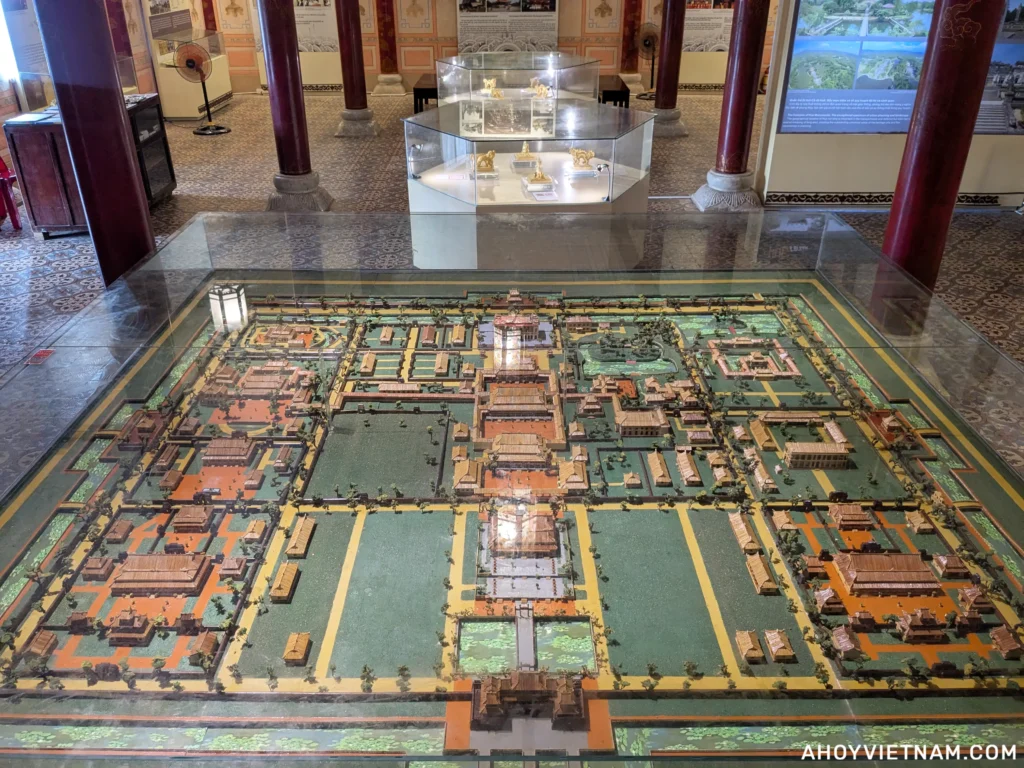 A miniature model of Hue Imperial City inside one of the site's exhibits