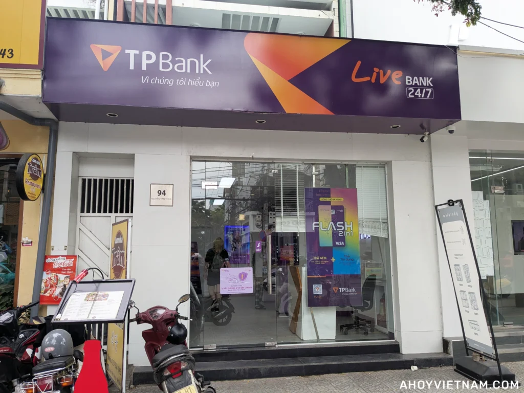 A TPBank Branch and ATM in Da Nang, Vietnam.