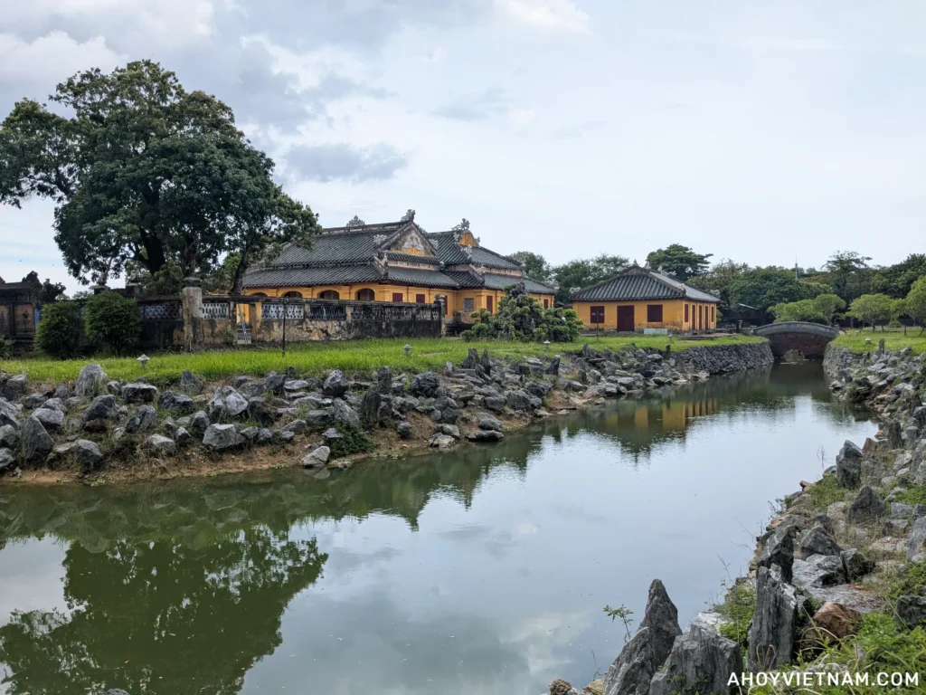 A moat around Truong Sanh Palace inside Hue Imperial City