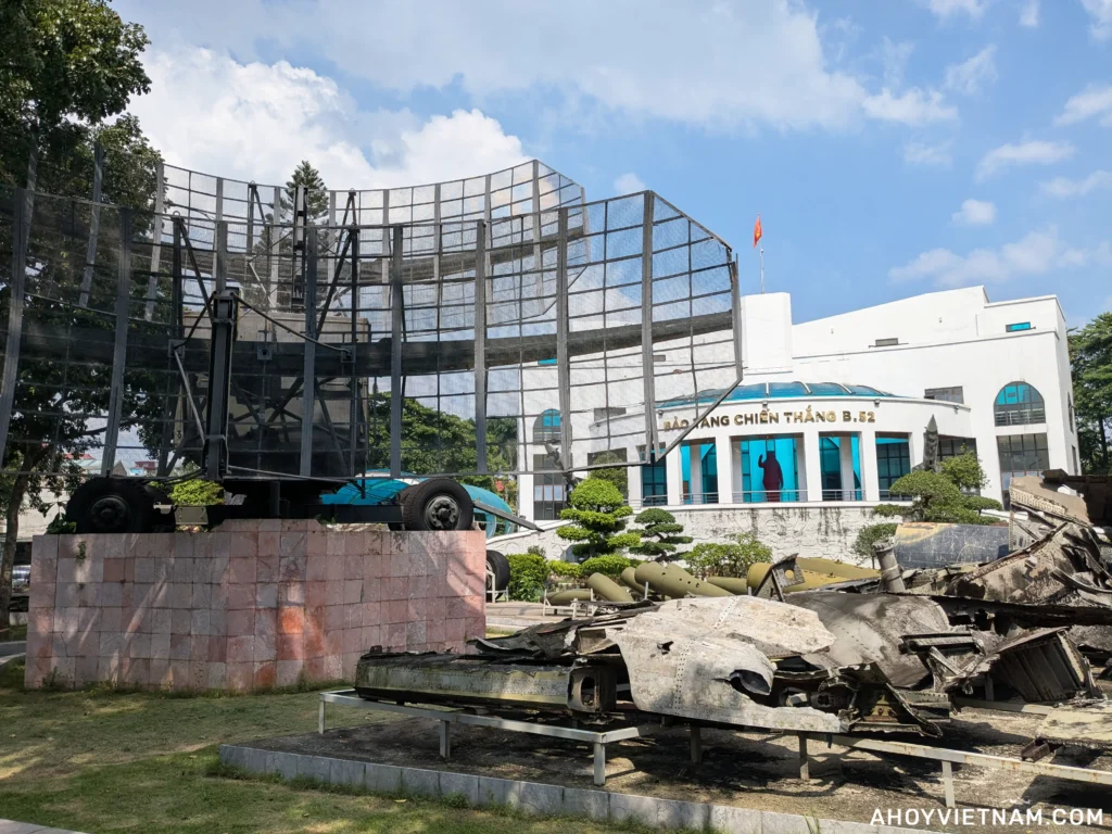 Old military equipment outside the B-52 Victory Museum in Hanoi, Vietnam