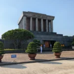 Outside the Ho Chi Minh Mausoleum in Hanoi, Vietnam