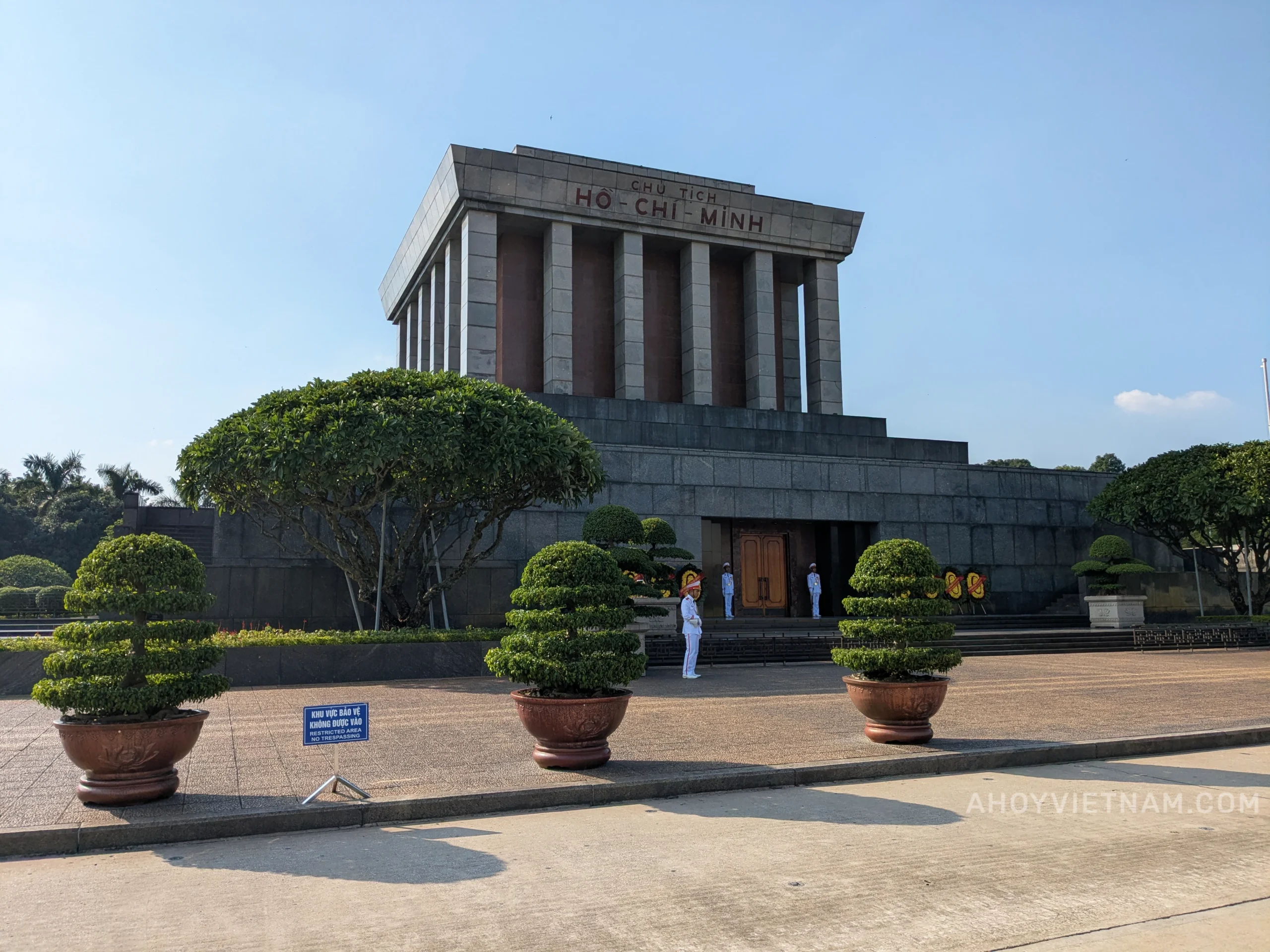 Outside the Ho Chi Minh Mausoleum in Hanoi, Vietnam