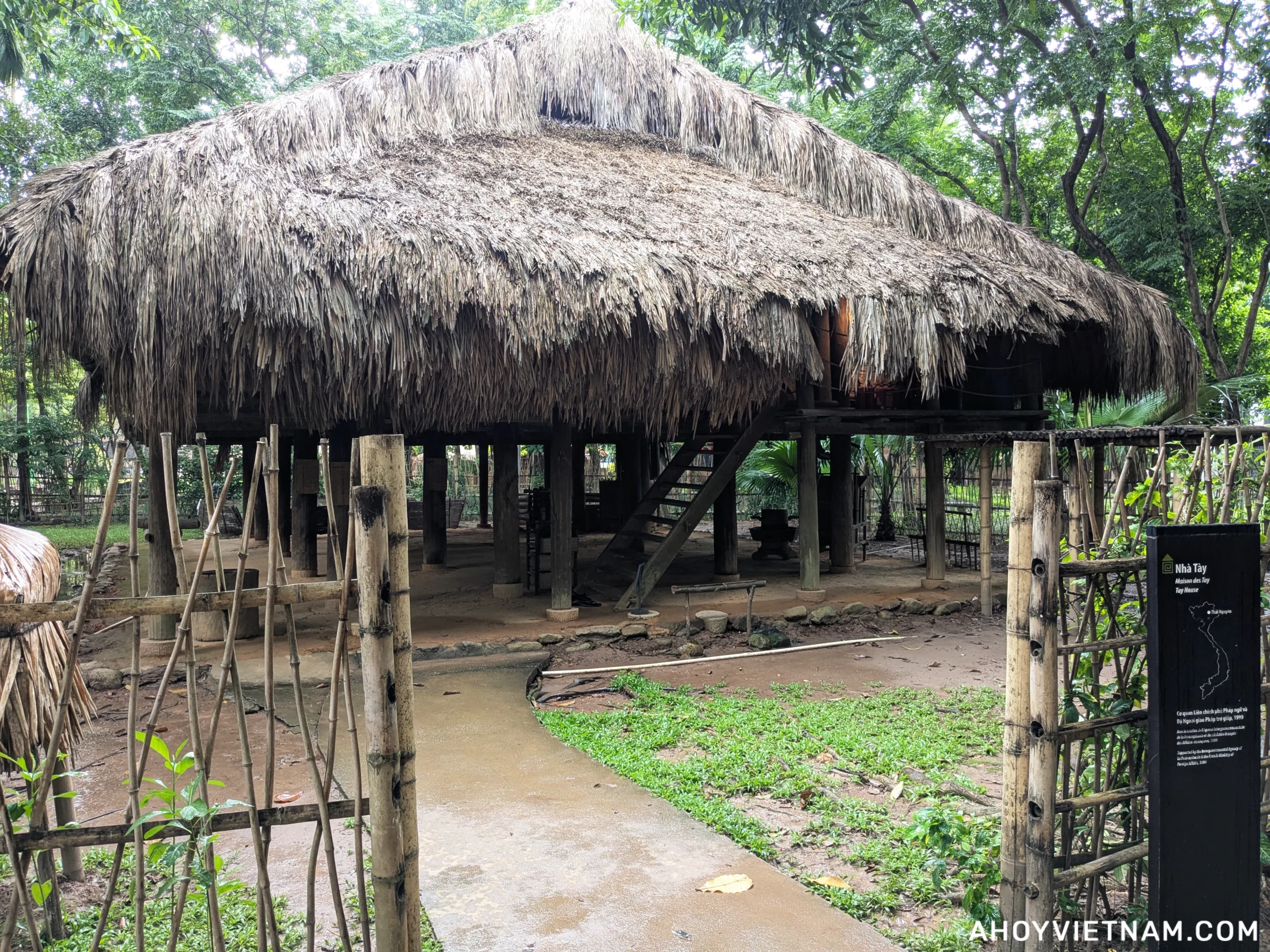 A Tay House example at the Vietnam Museum of Ethnology in Hanoi, Vietnam