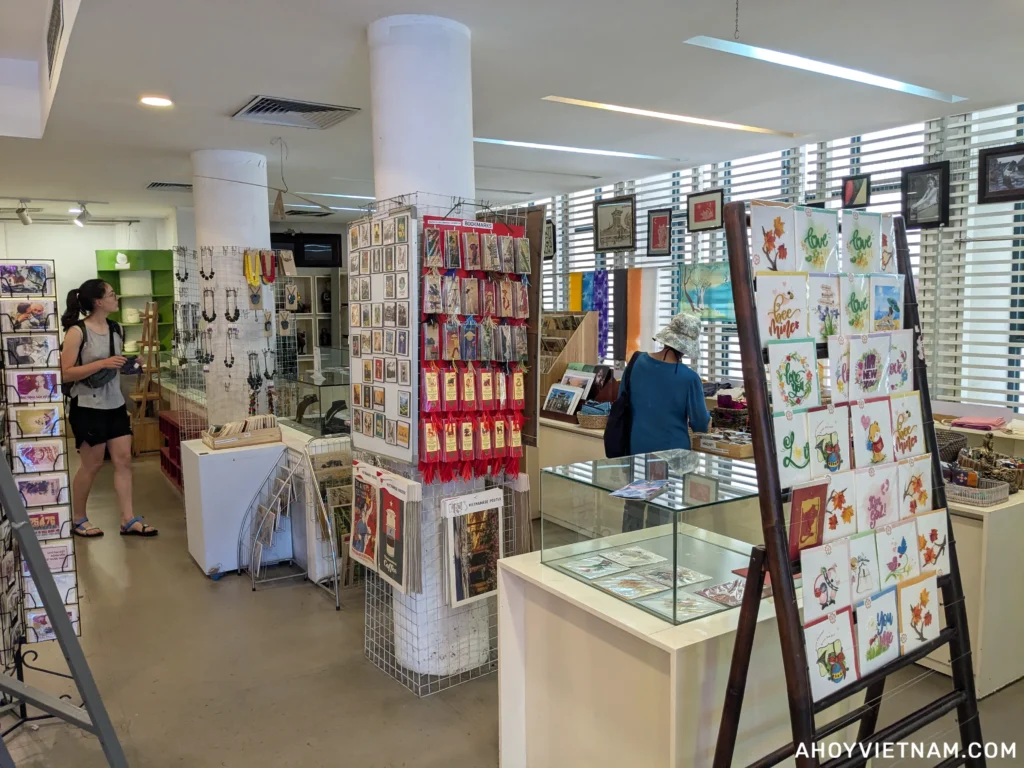 The souvenir shop at the Vietnamese Women's Museum in Hanoi
