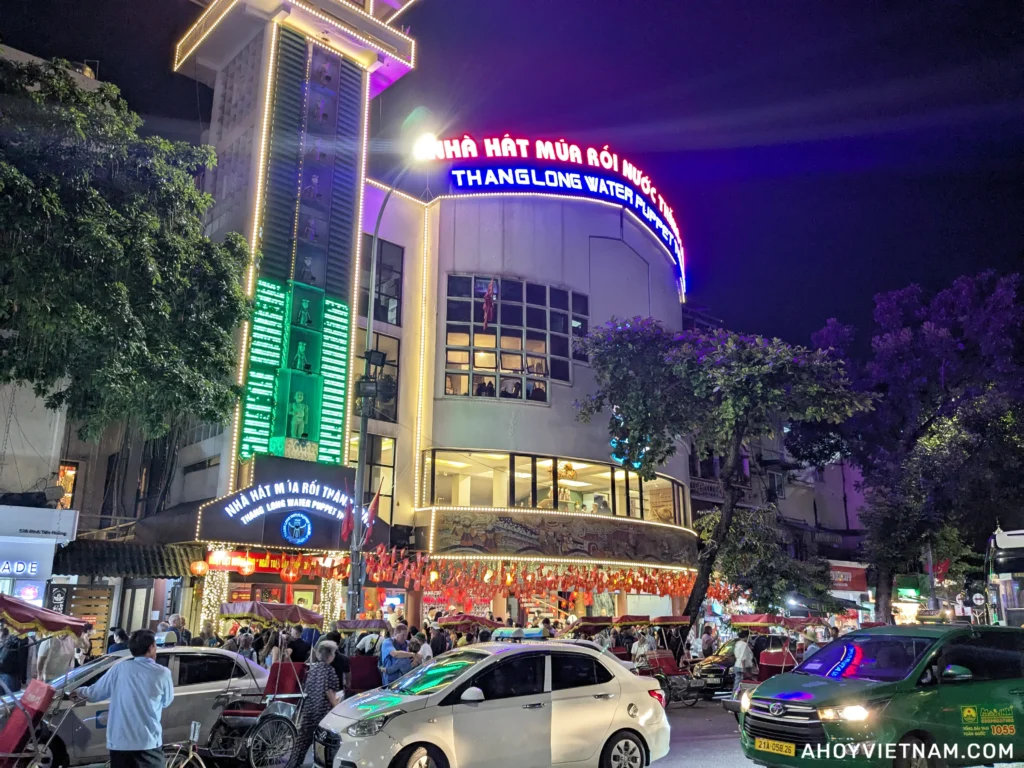 Outside the Thang Long Water Puppet Theatre in Hanoi, Vietnam