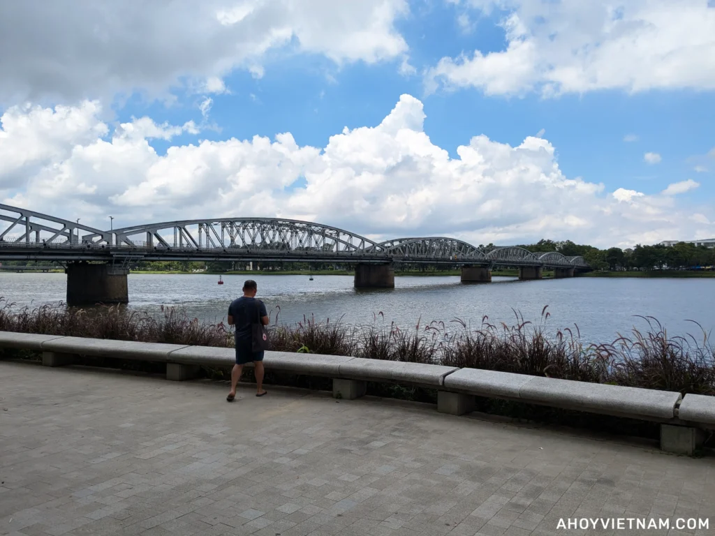 The Truong Tien Bridge over the Perfume River in Hue, Vietnam