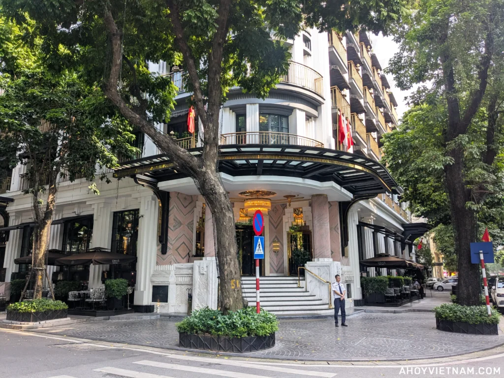 Outside the 5-star Capella Hotel in Hanoi, Vietnam
