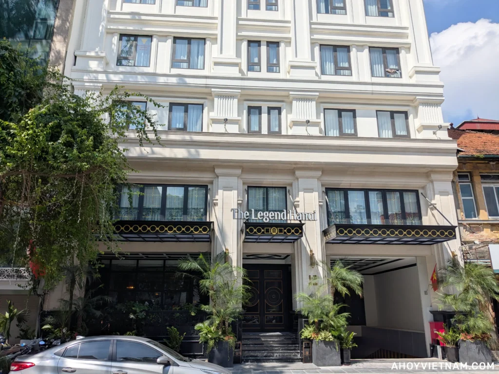 Outside The Legend Hanoi Hotel on Yet Kieu Street