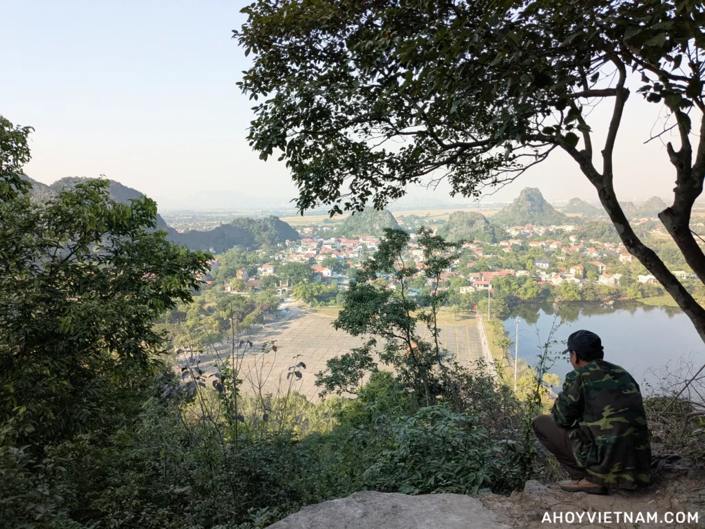 View from the top of the Hoa Lu Ancient Capital hike in Ninh Binh, Vietnam