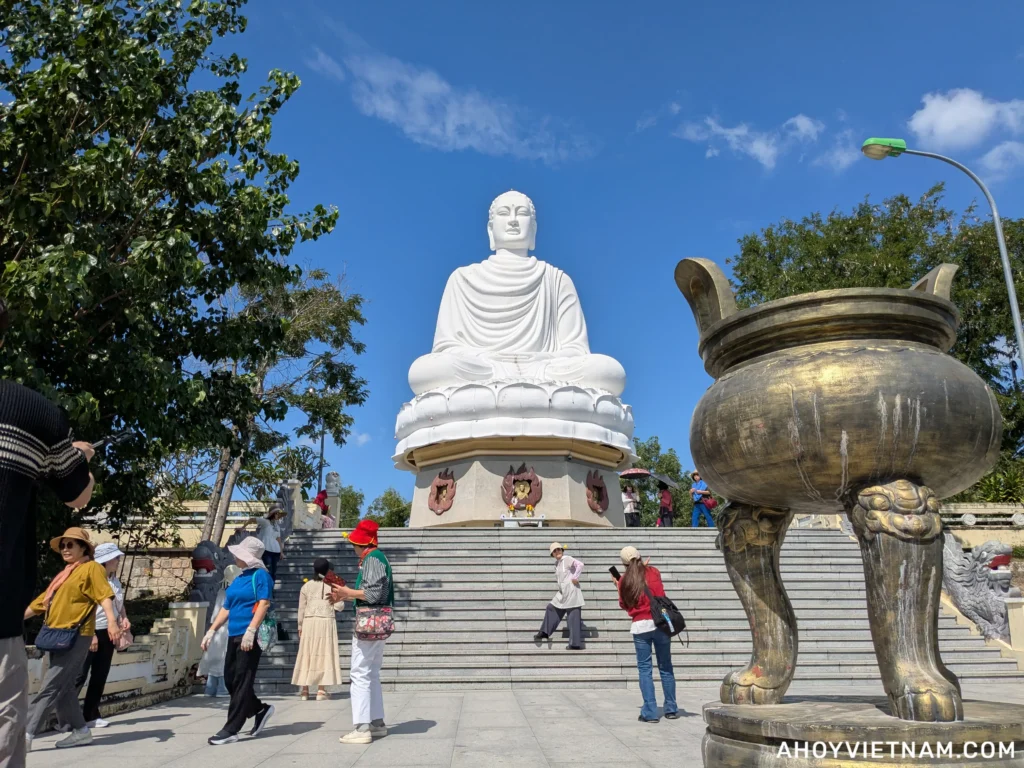 Visitors at the Long Son Pagoda in Nha Trang, Vietnam
