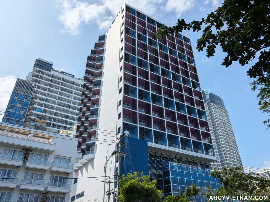 Outside the Novotel Nha Trang hotel