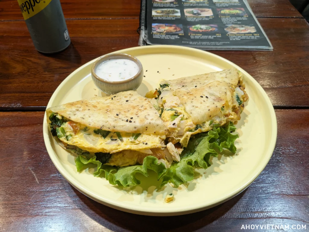 My chicken tortilla at Confetti Coffee and Brunch in Hoi An