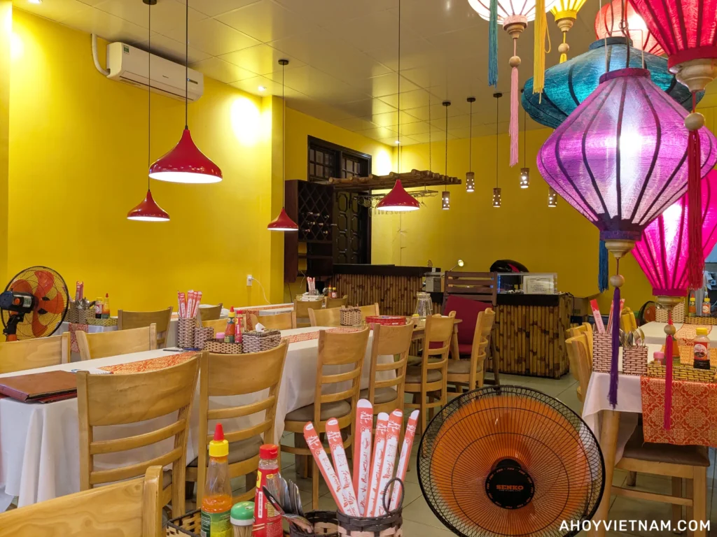 Inside Red Sun Restaurant in Hoi An