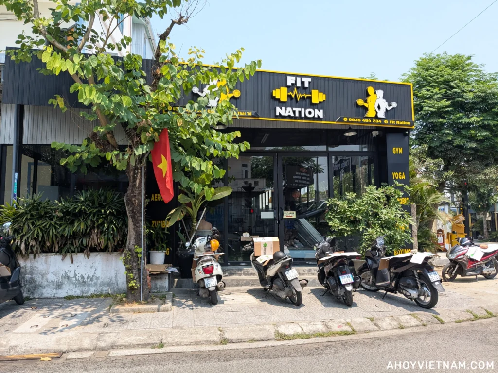 At FIT NATION gym in Hoi An, Vietnam