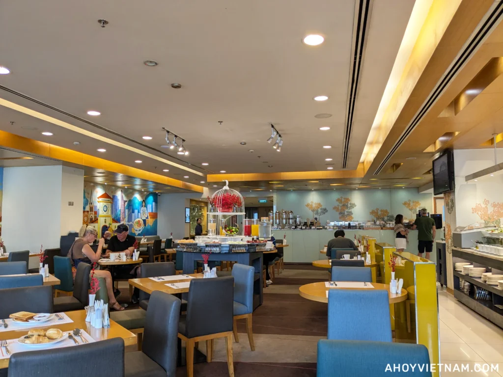Sitting inside the breakfast hall at the Liberty Central Saigon Centre Hotel