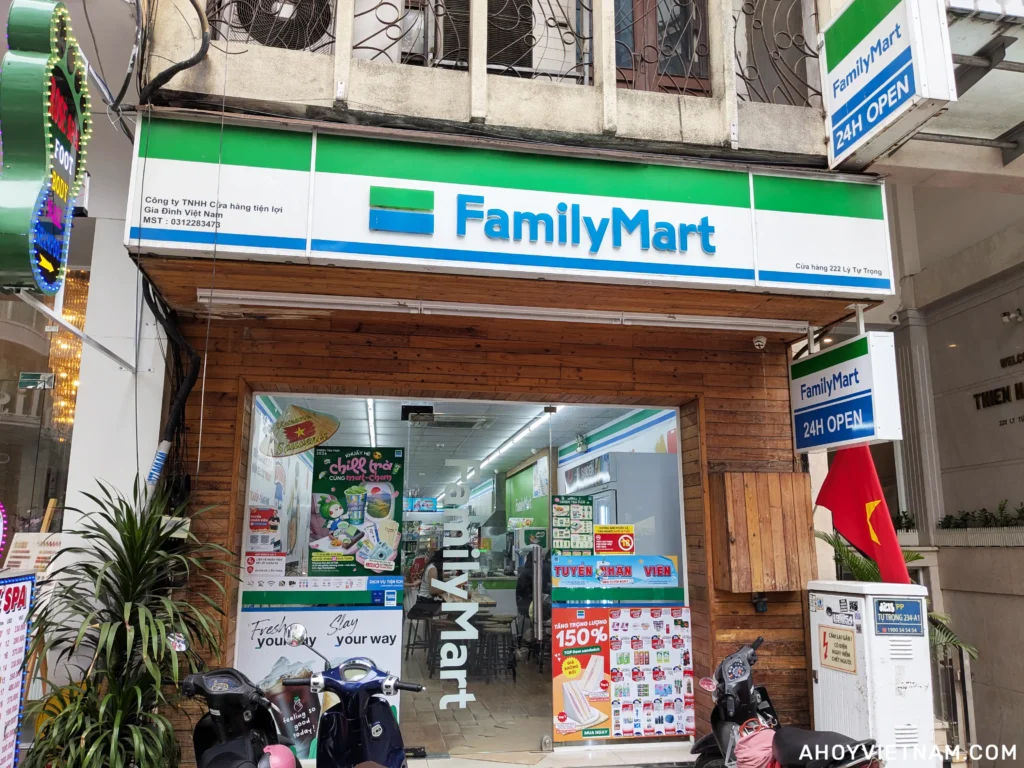 A FamilyMart in Ho Chi Minh City, a good place to buy water bottles