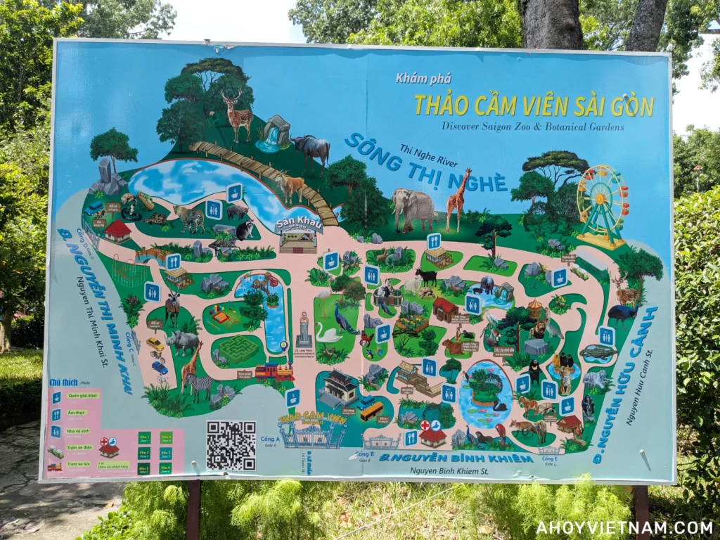 Map of the Saigon Zoo and Botanical Gardens