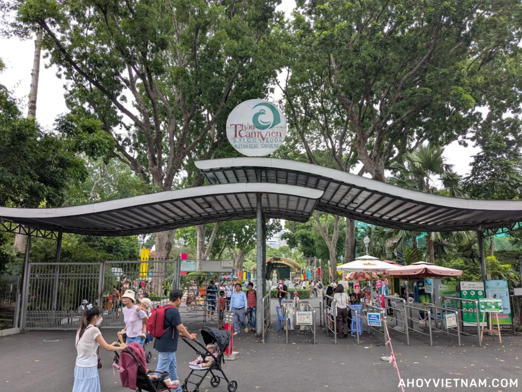 The entrance to the Saigon Zoo and Botanical Gardens in Ho Chi Minh City